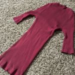 Theory Maroon Ribbed Knit Mini Tee Size P Photo 5
