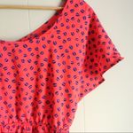 KIWI Red Tie Back Peekaboo Open Back Satin Dress L Size L Photo 2