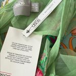 ASOS Maternity Embroidered Mesh Midi Dress Green Floral Size 6 Photo 1