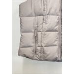 Eddie Bauer Beige Gray Women Insulated Goose Down Fur Collar YUKON EB550 Vest XL Photo 3