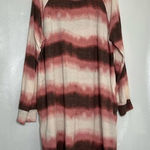 Pink long‎ sleeve shirt dress with pockets Size 1X Photo 0