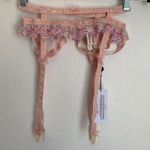 For Love & Lemons NWT  Sz S April Bloom Floral Cage Metallic Garter Belt Photo 3