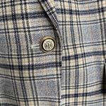 Talbots Long Blazer Jacket Grey Plaid Womens Size 14 Petite 14P 2 Button Preppy Photo 2