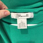 Simply Russel Green Long Sleeve Fringed Sweater Detachable Scarf Women's Large Photo 1