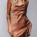 Princess Polly Brown Velvet Slip Dress Photo 0