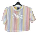 Nike Pastel Rainbow Striped Short Sleeve Cotton Tee Photo 0