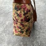 Patricia Nash Antique Rose Coated Linen Canvas Ria Tote Leather Trim Floral Tote Photo 6