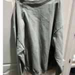 ZOE LA “Come Thru” Sweatshirt Los Angeles Oversized Medium Gray 100% Cotton USA Blue Photo 5