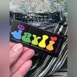 l*space Y2K Jayli black white dye cotton festival boho tube top, size medium Photo 3