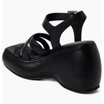 Free People Brooklyn US 7.5 Shoes Black Leather Ankle Strap Platform Sandals Photo 12