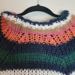 ZARA  Knit Muli-Color Striped Mohair Blend Cropped Sweater Photo 1
