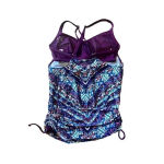 Athleta Swimsuit Marrakesh Side Scrunch Tankini Swim Top Size 32 B/C UPF+50 Photo 8