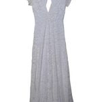 Show Me Your Mumu Elenor Maxi Dress White Floral Short Sleeve V-Neck USA S Photo 0