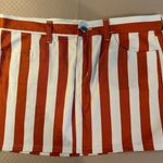 Game Bibs Orange White Striped Mini Skirt Photo 0
