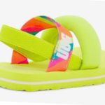 UGG NEW  Zuma Sling Slides Rainbow Lime Green Photo 2