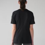 Lululemon  Cut Above Tee in Black Stretch French Terry Short Sleeve Slit Sides Photo 1