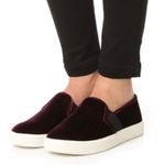 Vince  | Blair Velvet Slip-on Sneakers Shoes in Oxblood Burgundy Sz. 6.5 Photo 0