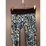 PRISMSPORT Pants Womens Small Blue Black Animal Print Leggings High Rise Yoga Photo 1