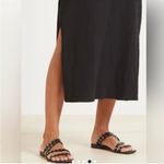 Z Supply  Black Blakely Slub Ruffle Sleeveless Midi Dress size small Photo 3