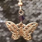 Swavorski Swarovski Bicone & Silverplated butterfly Earrings Photo 4