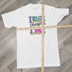 Hallmark Vintage Graphic T Shirt I Breathe Therefore I Shop White Large Photo 8