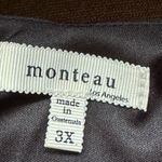 Monteau Black V Neck A Line Dress Pull Over Sleeveless Scalloped Straps Sz 3X Photo 10