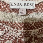 Knox Rose Sweater Womens Large Multicolor Boho Print Pullover Sweatshirt Jumper Photo 6