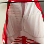 Lululemon Hip To Be Zen Halter in Twin Stripe Love Red / Love Red Tank Top Pads Photo 8