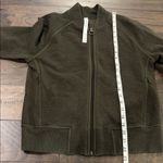 Lululemon  Dark Olive On Repeat Bomber Jacket Sz 8 Photo 14