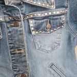 Bebe Vintage 90's   denim heavier Stretch  denim jacket with grommet stud Photo 4