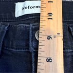 Reformation  Black High Rise Skinny Jeans Womens 24 Distressed Raw Hem Classic Photo 6