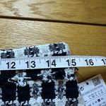 ZARA NWT black and white and blue tweed buttoned skirt large Photo 7