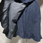 J Crew Chambray Short Sleeve Ruffle Hem Faux Wrap Dress L0545 Dark Blue Size XS Photo 8