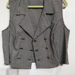Rhythm Blue Black Gingham Vintage Western Vest Sz M Size M Photo 3