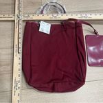 Fendi NWT  Magenta Pink Leather Nylon Mini Shopper Tote with Change Purse Photo 1