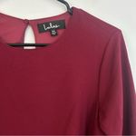 Lulus NWT Last Love Song Burgundy Tie Waist Long Bell Sleeve Mini Dress Size XS Photo 5