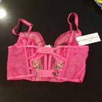 For Love & Lemons ๐๐ Luella Underwire Bustier Fuchsia Floral Lace Small S NWT Photo 7