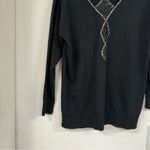 Bob Mackie  Art to Wear Black Sequined Womens Sweater M Whimsigoth Vintage Photo 4