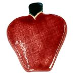 Handmade Ceramic Apple Fall Autumn 1.25" Unsigned Vtg Red Photo 0