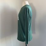 Forever 21 USA Long Sleeve T Shirt Womens Sz Large Green Novelty Photo 3