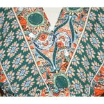 None Boho Women Size L Floral Print V-Neck Batwing Sleeve Casual Vacation Dress Photo 3