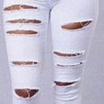 Mossimo Supply Co . Super distressed/ripped white jeans size 13 Photo 1