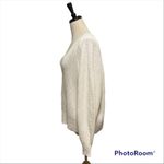 A New Day A.N.D. Ivory Knit V Neck Pullover Chunky Sweater Long Sleeve NWT XXL Photo 4
