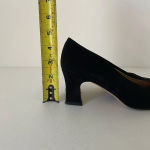 Liz Claiborne women’s black suede leather soles chunky heel shoes — size 6 Photo 6