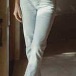 The Normal Brand High Rise Ankle Skimmer Light Wash Jean EUC Sz 28 Button Fly Blue Photo 1