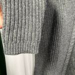 Lands End Women Mock Neck Cable Knit Sweater Dress Gray Long Sleeve Size L 14 16 Size L Photo 4