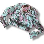 Diane Von Furstenberg  Light Blue Pink Ramona Lilac Lagoon Silk Blouse - Large Photo 0