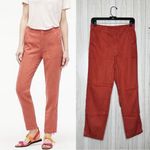 J.Crew  Zip Up Seaside Pant Lyocell Dark Salmon Coral size 4 AJ454 Photo 1