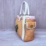 Coach Vintage rare  Straw ladybug leaf tote bag purse rhinestone handbag summer Photo 11