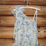 Mac Duggal  94151 Green Embellished One Shoulder Trumpet Gown with Flower Photo 11